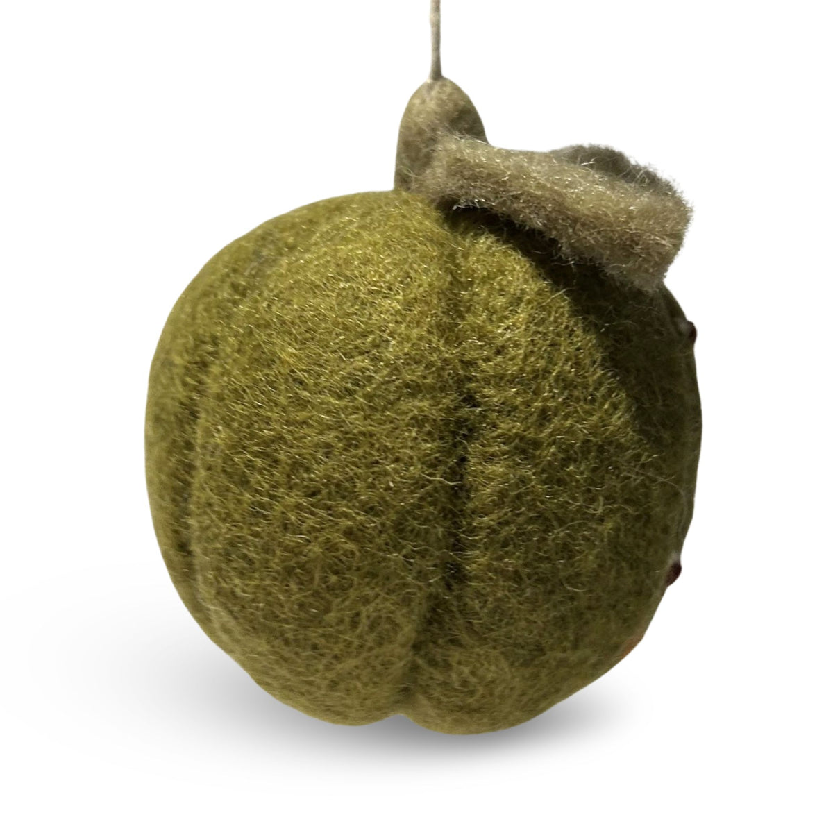 Pumpkin Felted Wool Fall Decor - Green