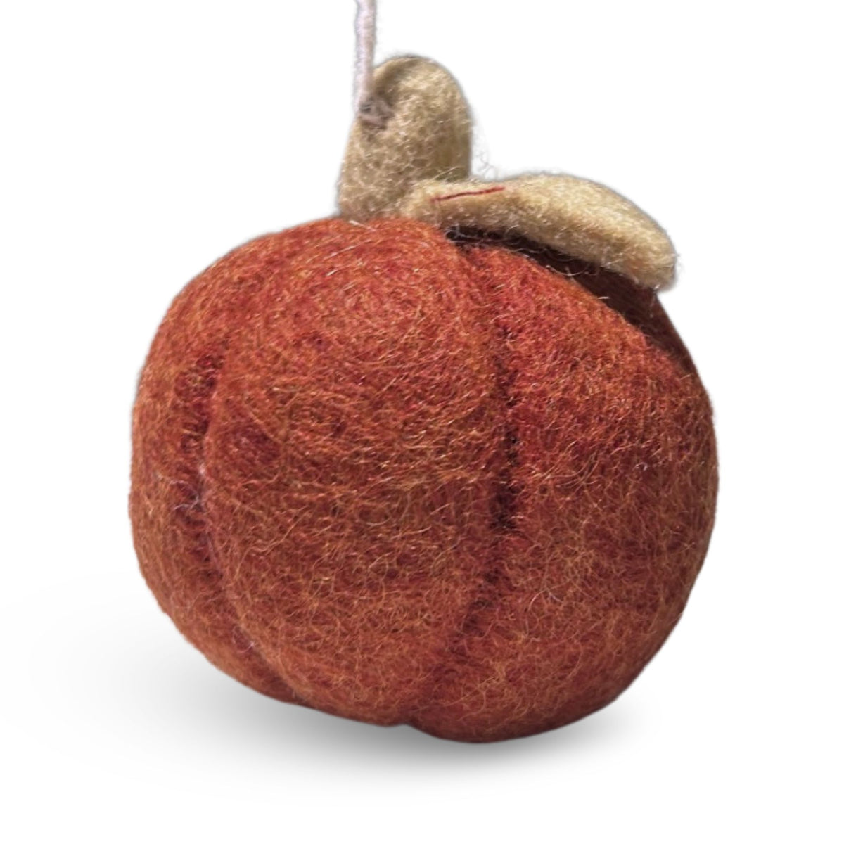 Pumpkin with Embroidery - Rusty Red