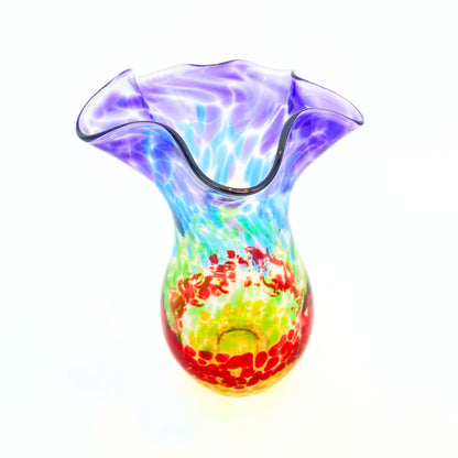 Rainbow Fluted Vase By Dottie Boscamp