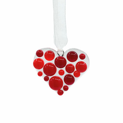 Red Bauble Heart Christmas Ornament