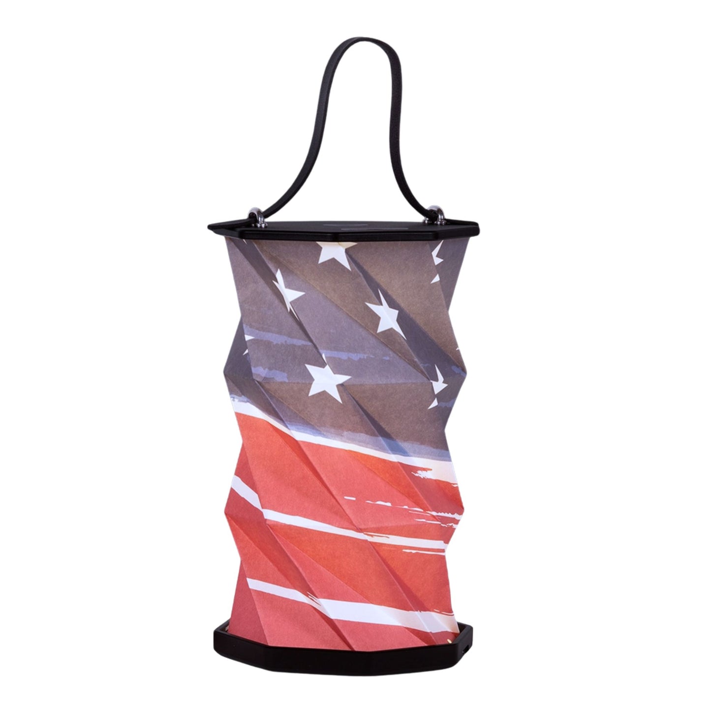 Red White and Blue Stars amd Stripes Origami Foldable Light