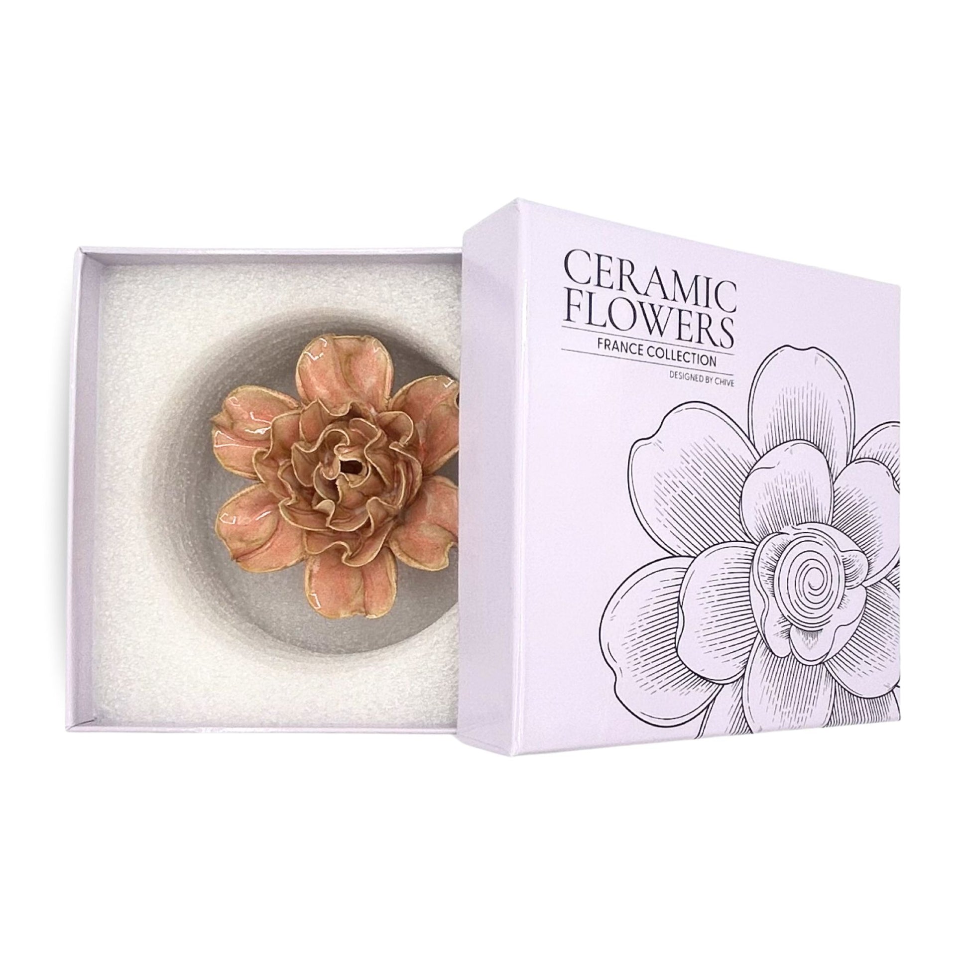 Rose Pink Hawthorn Ceramic Flower