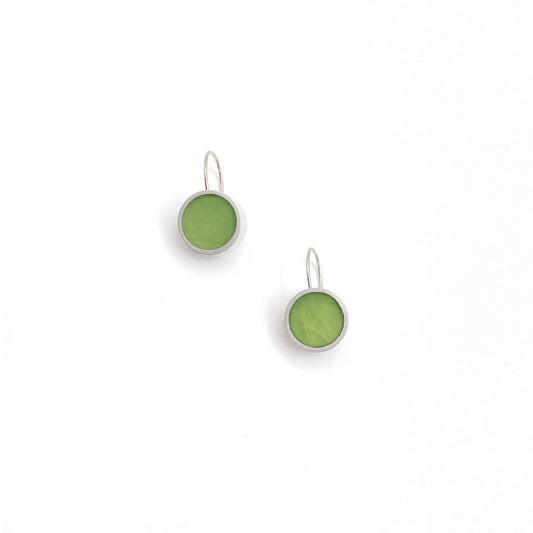 Round Alum Earrings Daiquiri Green