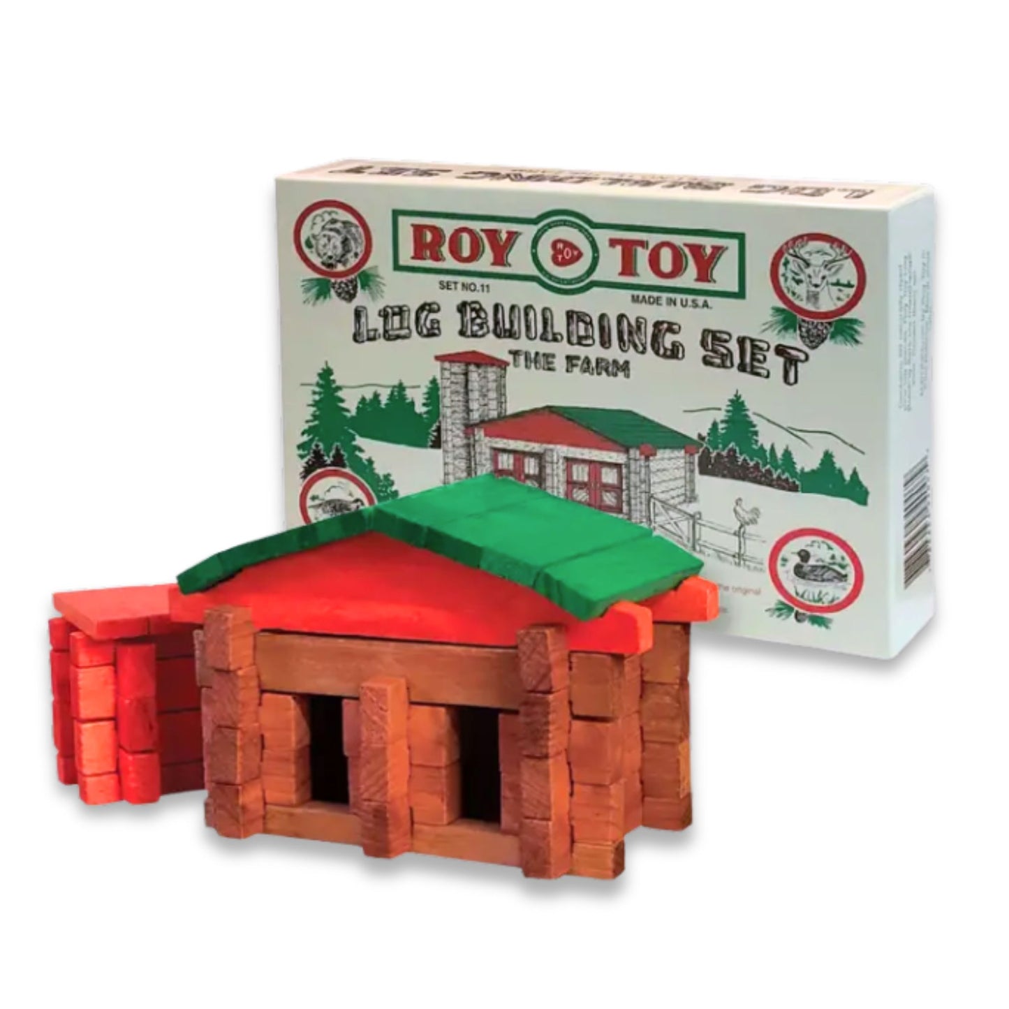 Roy Toy The Farm Log Building Set