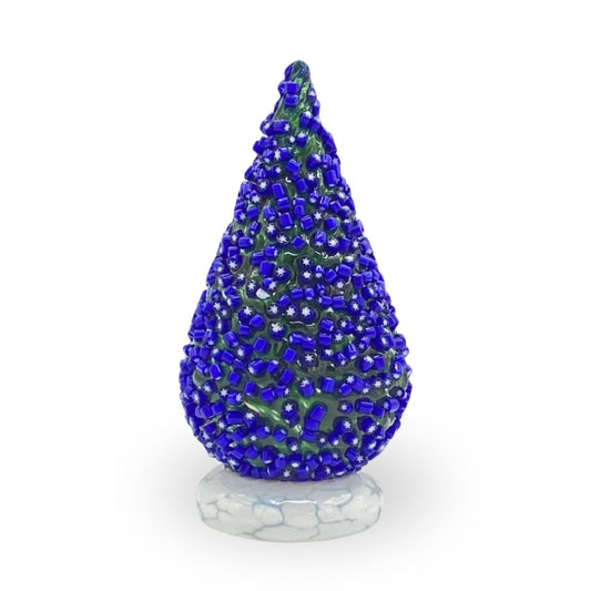 Royal Blue Colored Millefiori Christmas Tree Gift