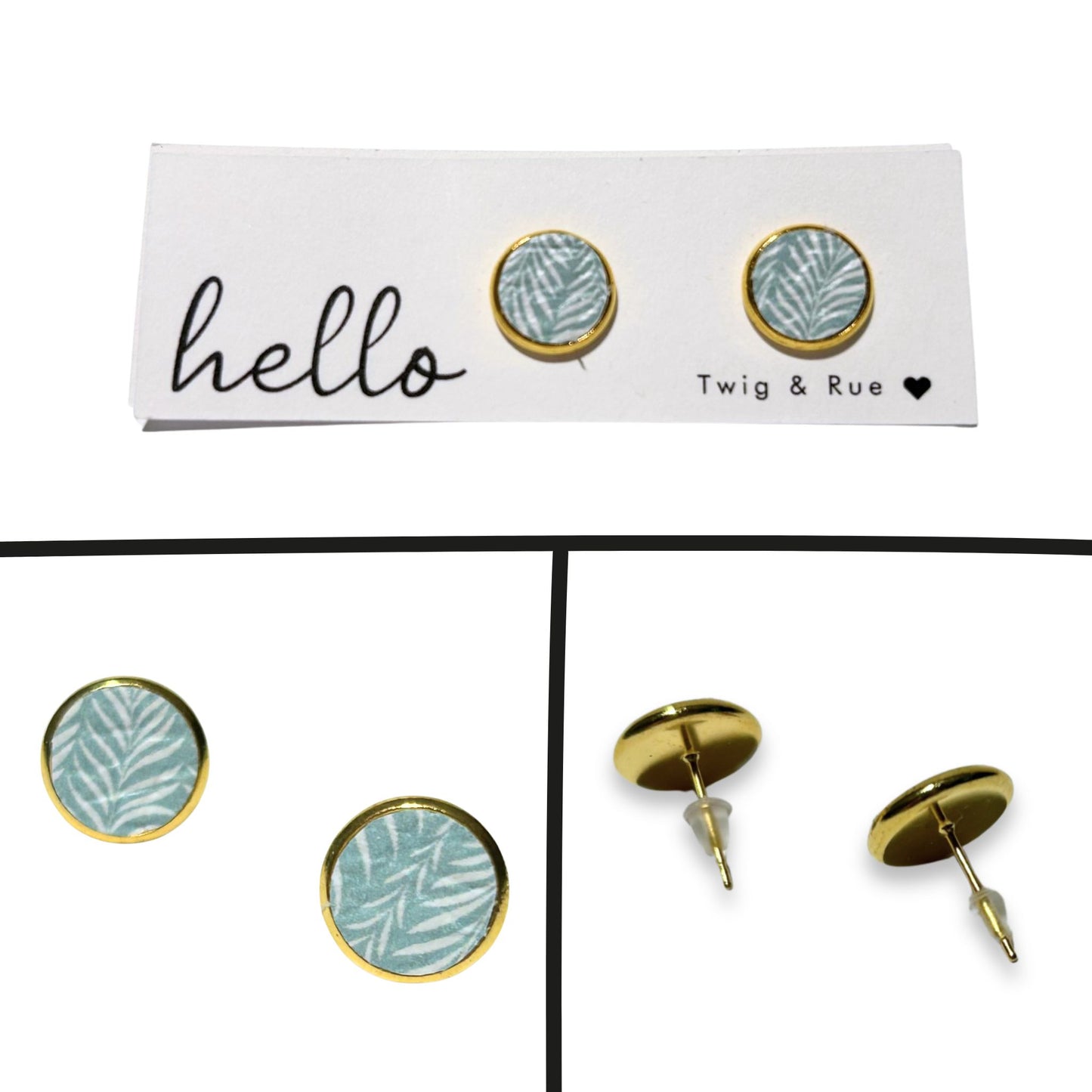 Leather Button Studs