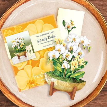 serenity Orchid pop-up flower Card