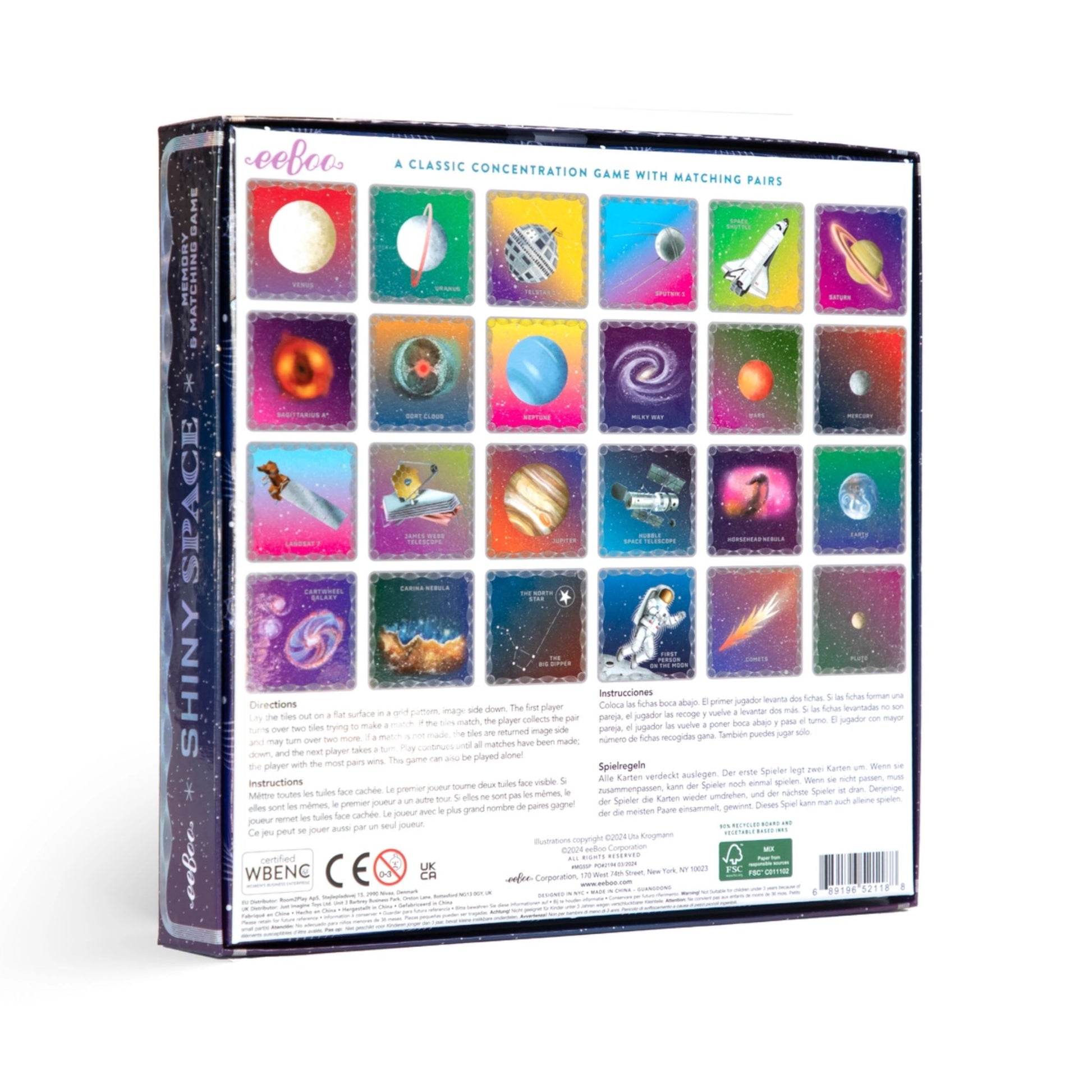 Shiny Space Memory Match Game