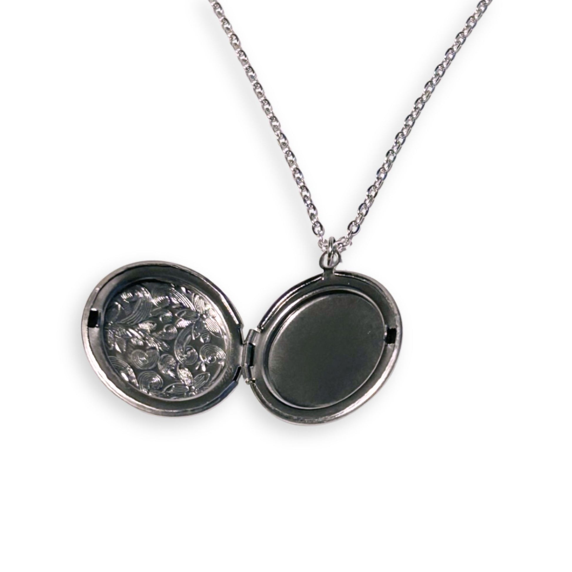 Silver Bird Locket Necklace