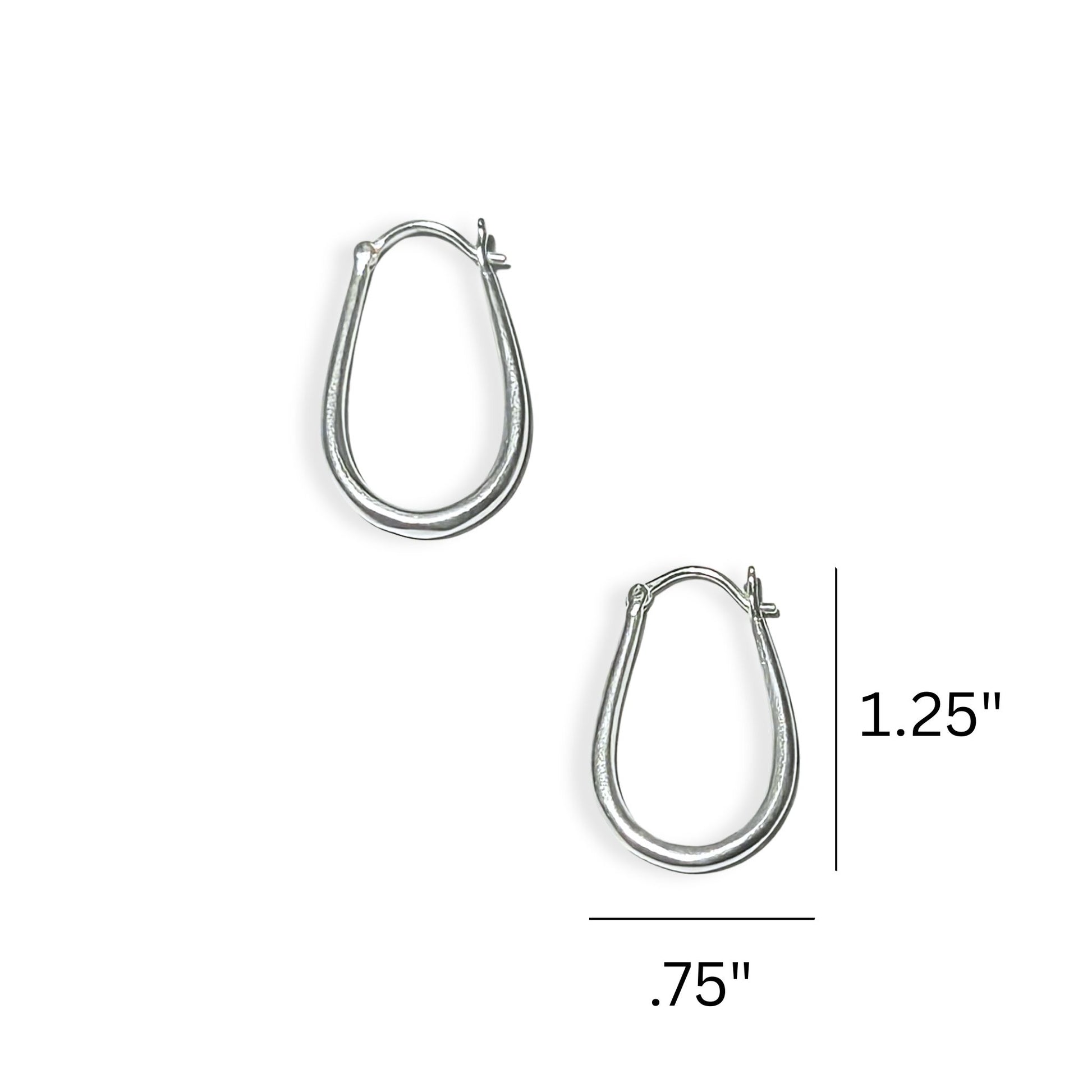 Silver Ellipse Earrings