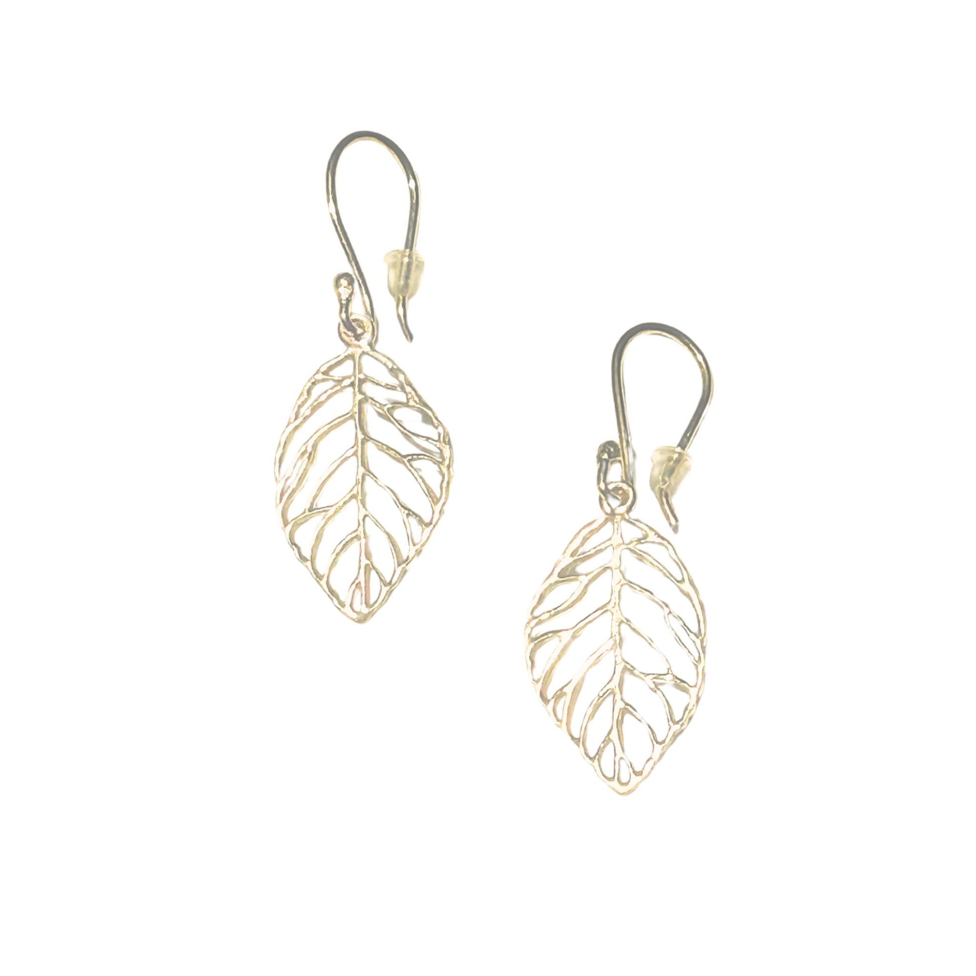 Skeleton Leaf Drop Earring