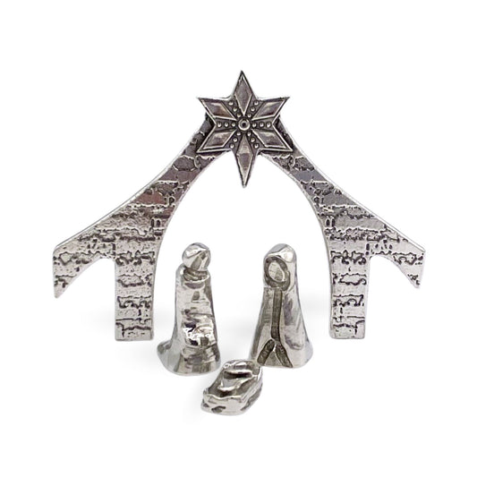 Small Travel Pewter Nativity