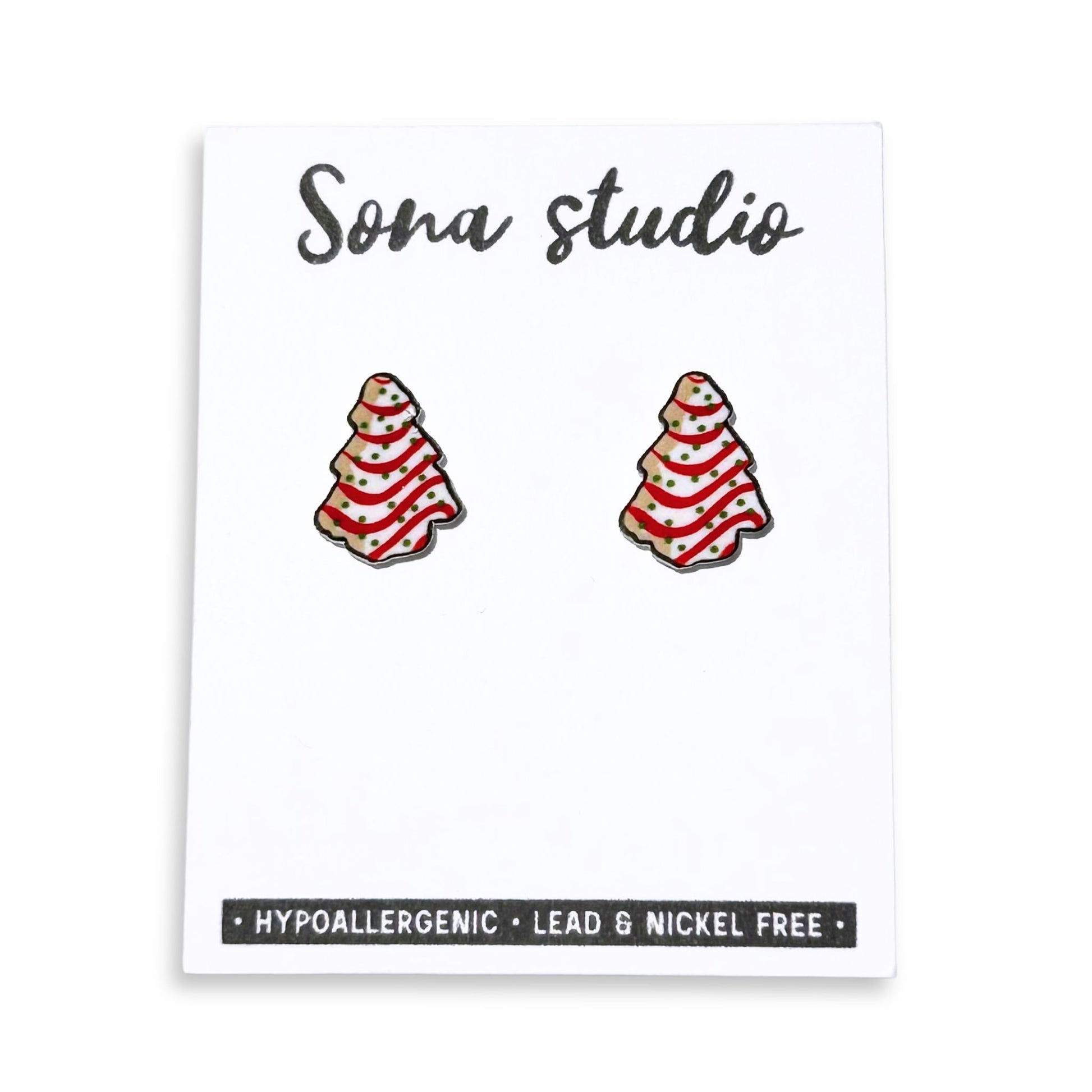 Snack Cake Holiday Earrings