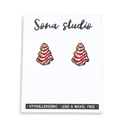 Snack Cake Holiday Earrings