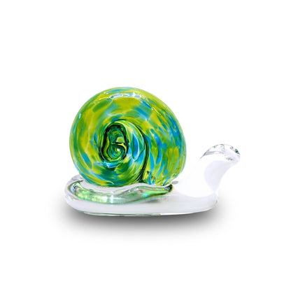 Snail - Blue and Green Blown Glass Gift