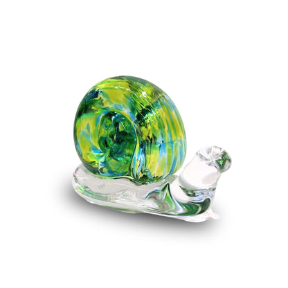 Snail - Handmade Glass Gift - Bombay Lime Green