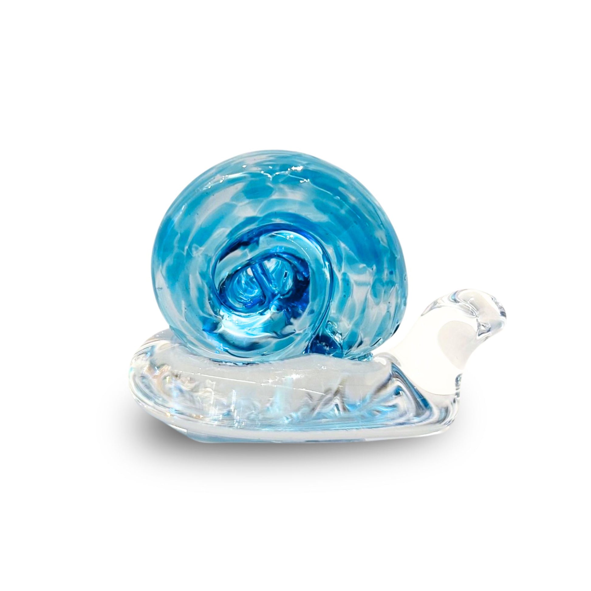 Snail - Turquoise Azure Blown Glass Gift