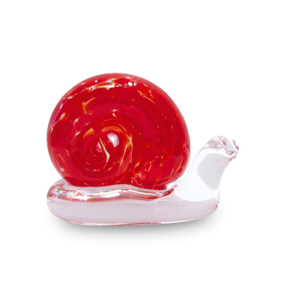 Snail - Red Blown Glass Gifts