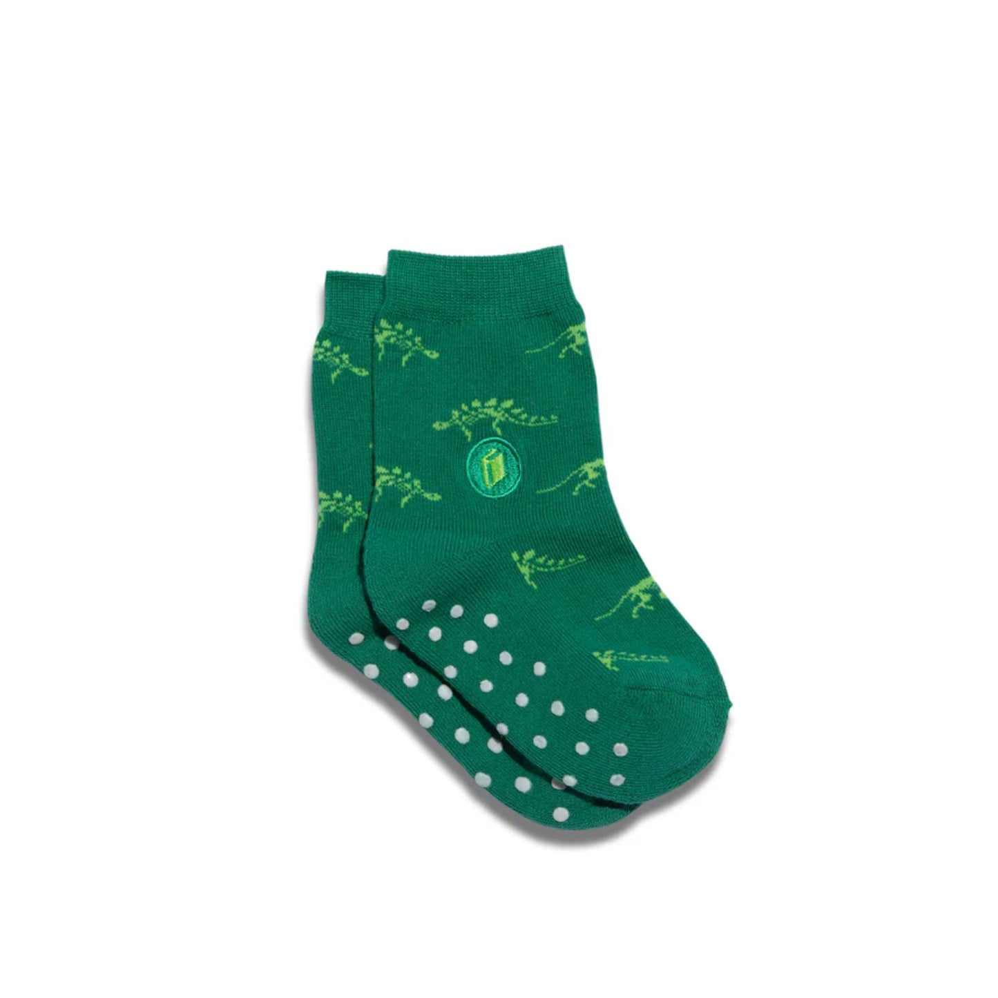 Socks that Give Books - Green Dinos - Toddler