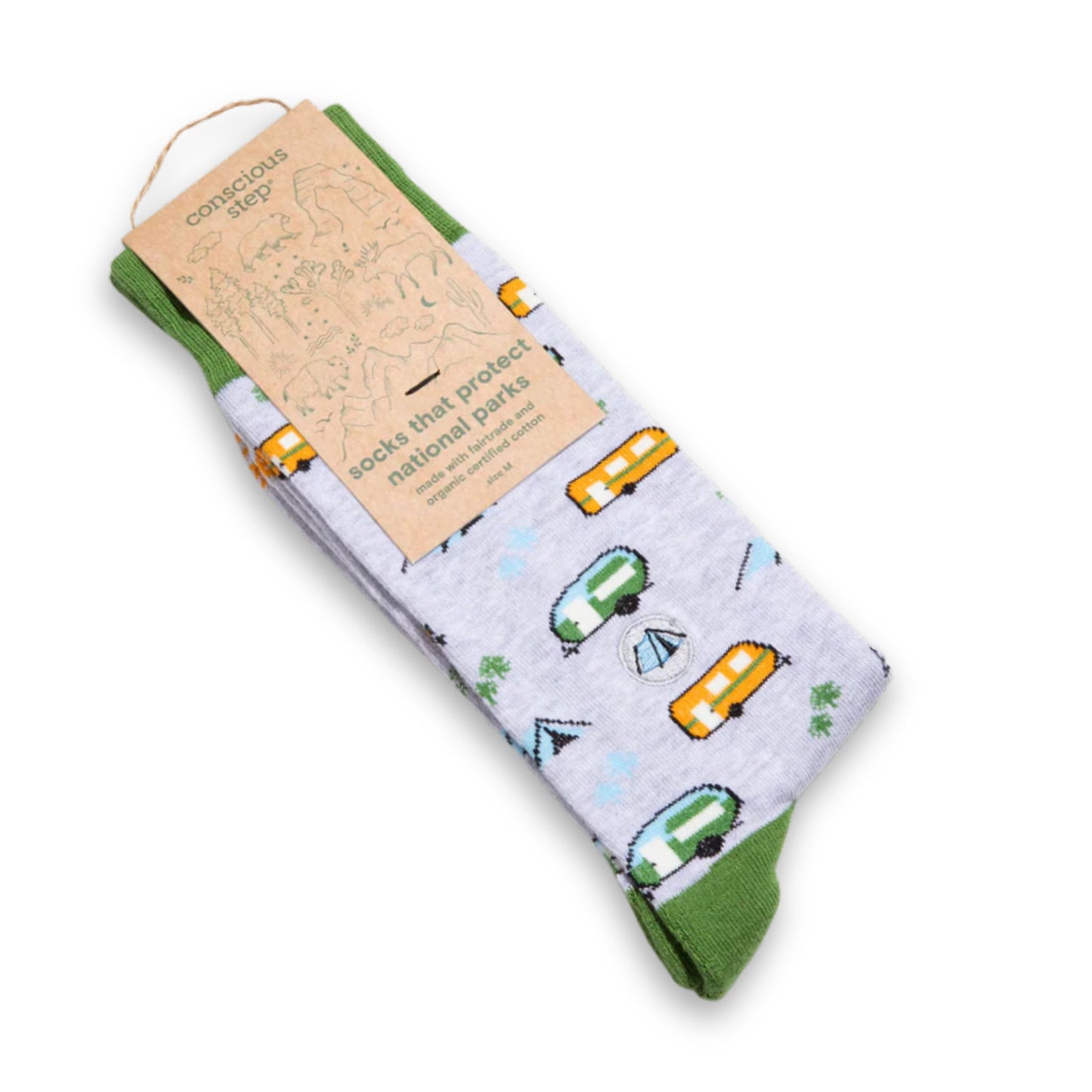 Socks that Protect national Parks Campers and Tents - Medium Conscious Step