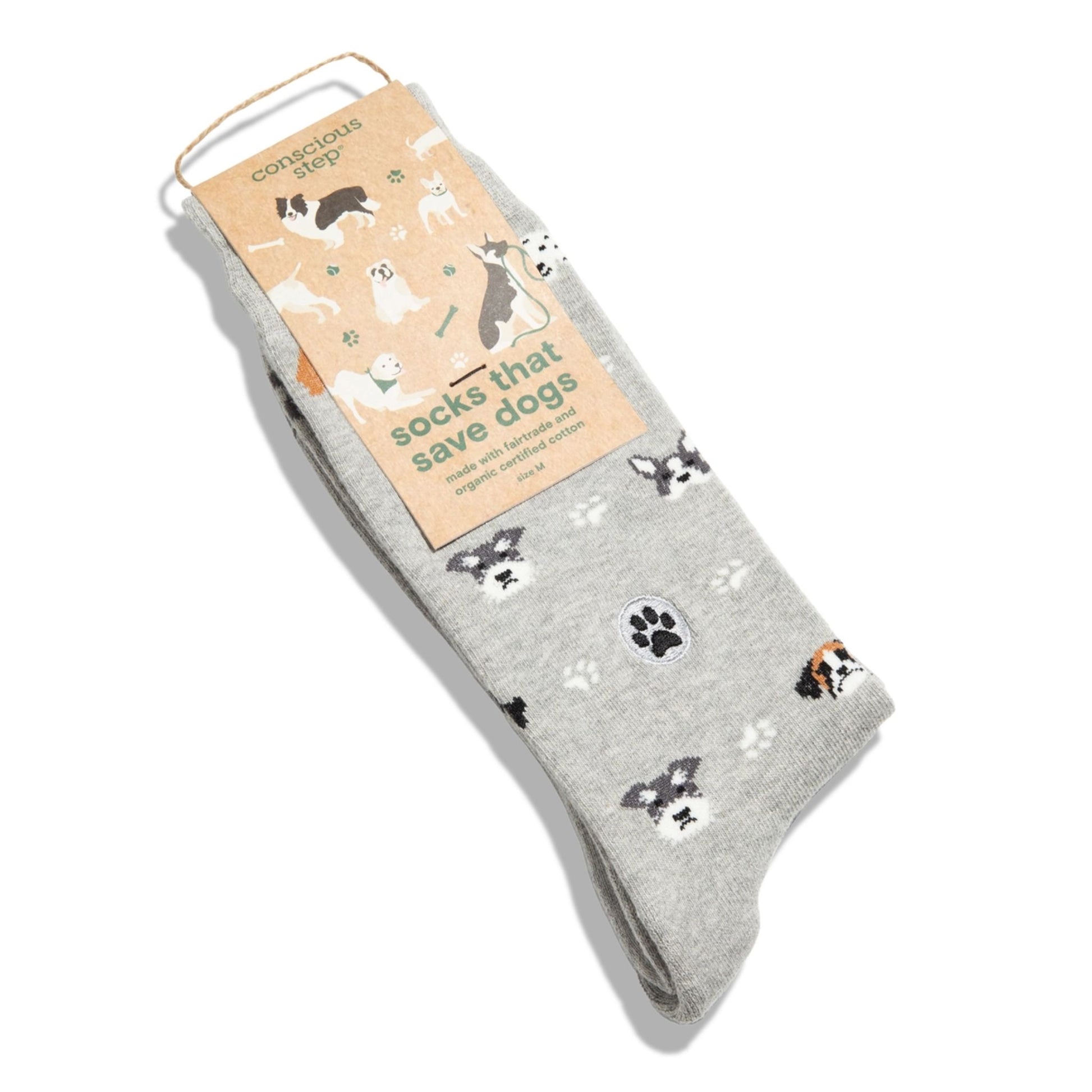 Socks that Save Dogs Gray