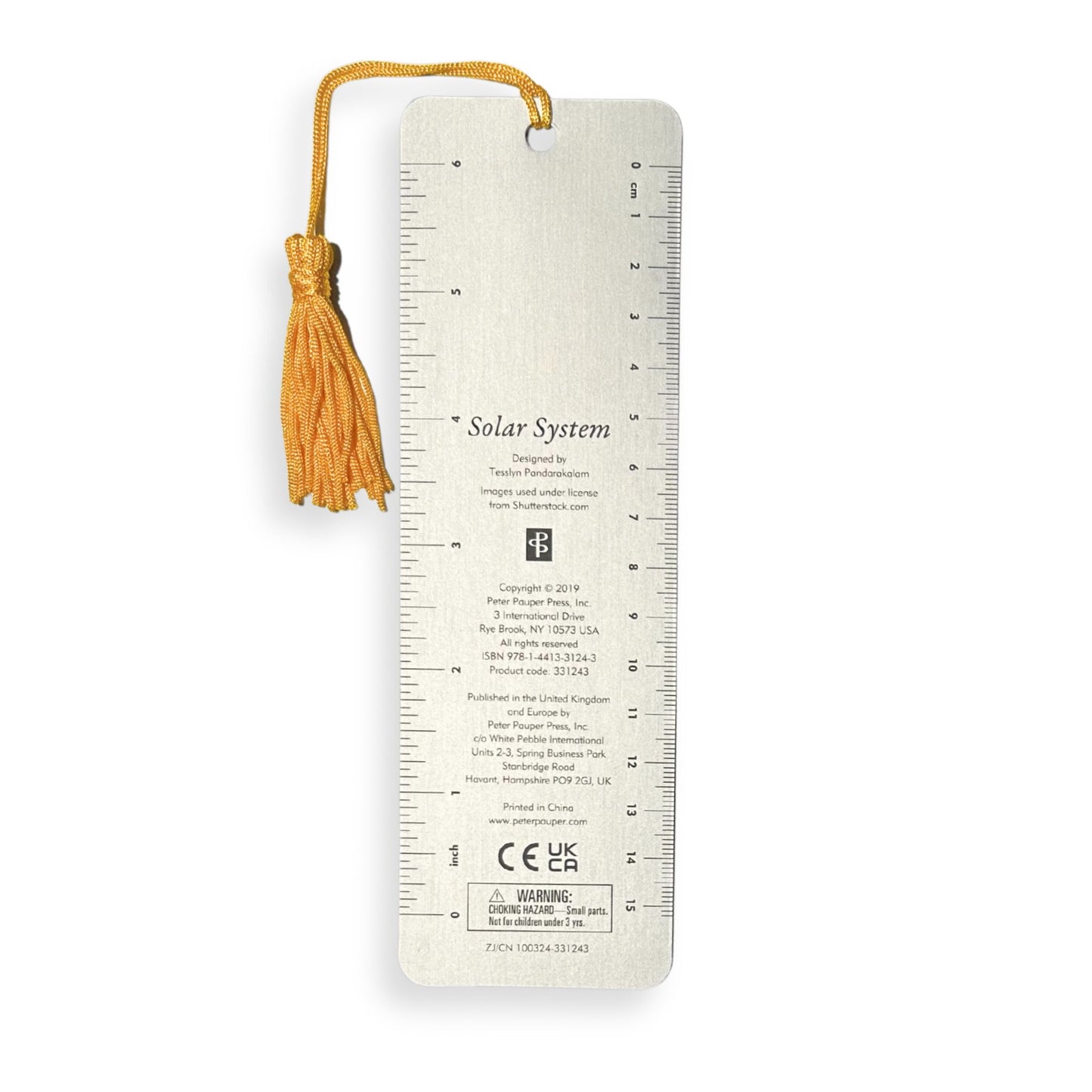 Solar System Bookmark with Yellow Tassel