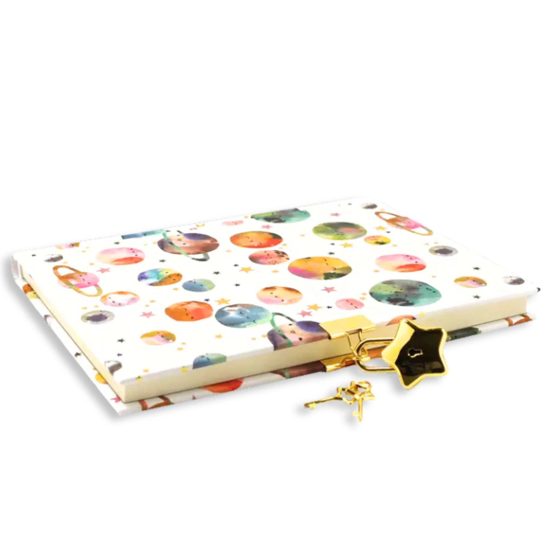 Space Locking Journal with Planets and Lock