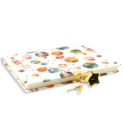 Space Locking Journal with Planets and Lock