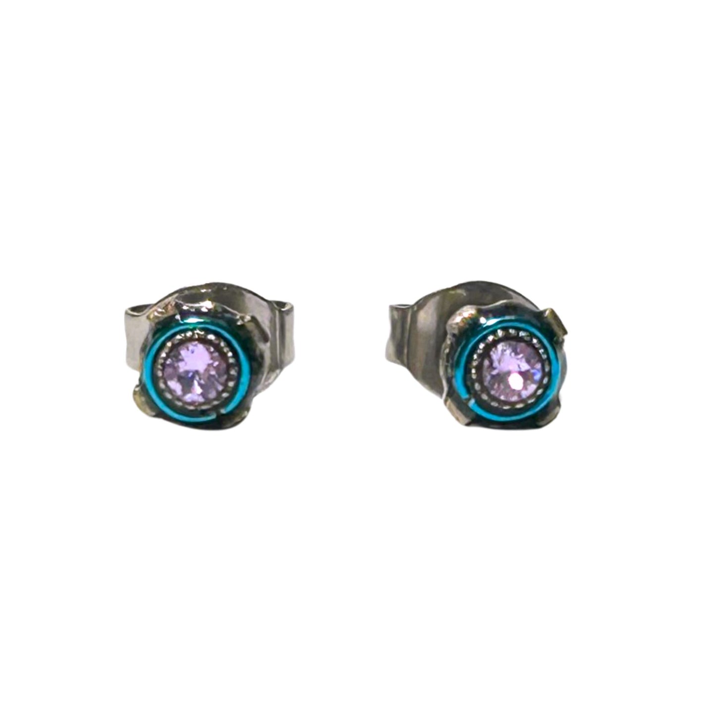 Stud Post Earrings Violet