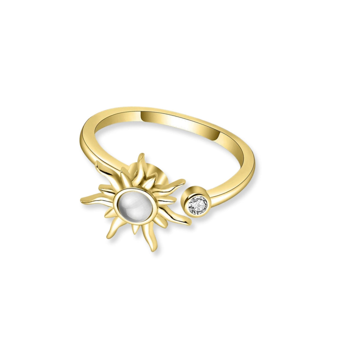 Sun Fidget Spinner Ring - Gold