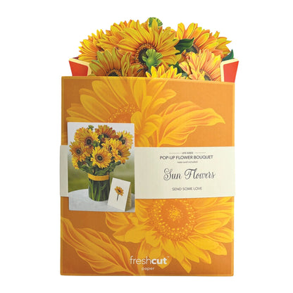 Sunflower popup flower arrangement