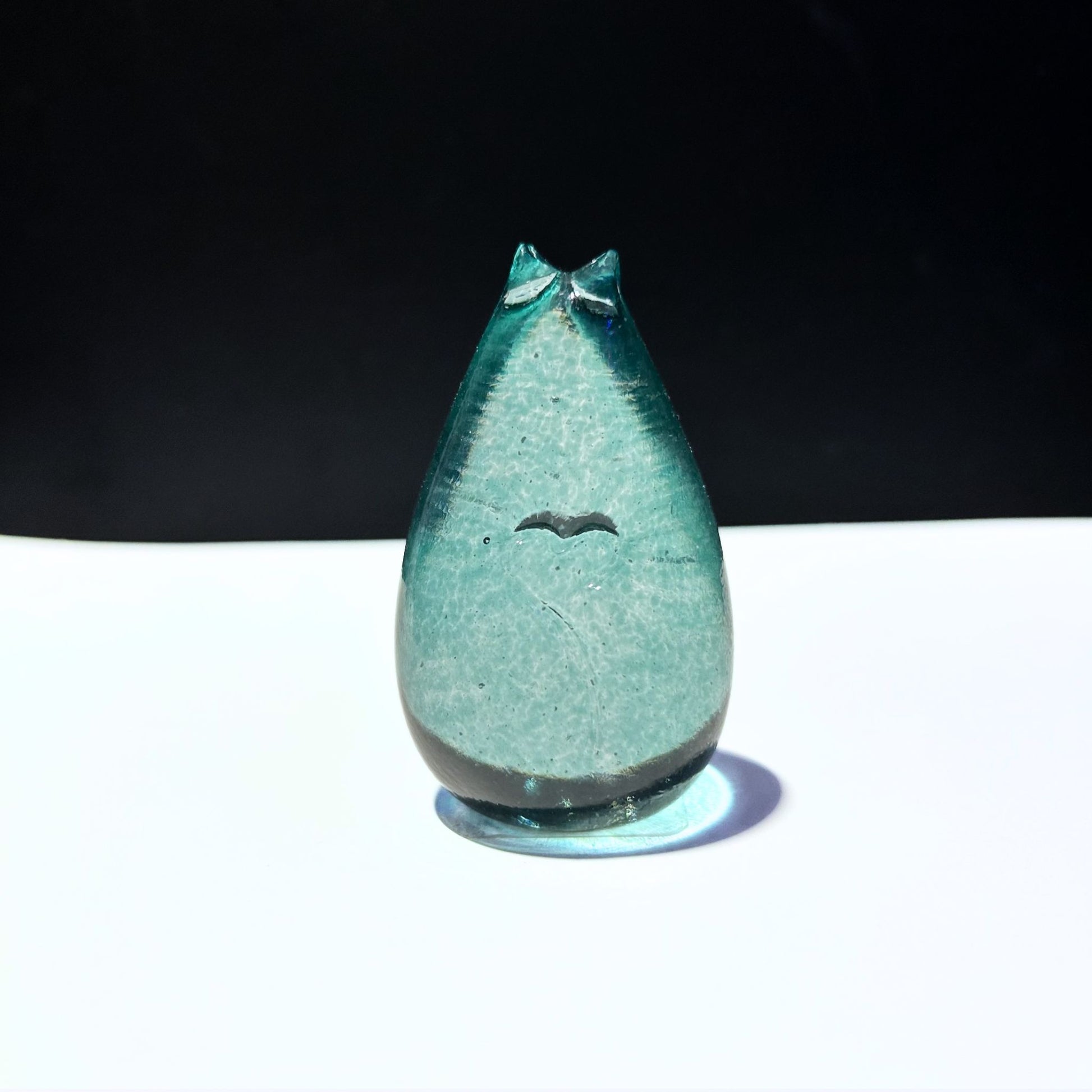 Teal Love Cat Glass Gift