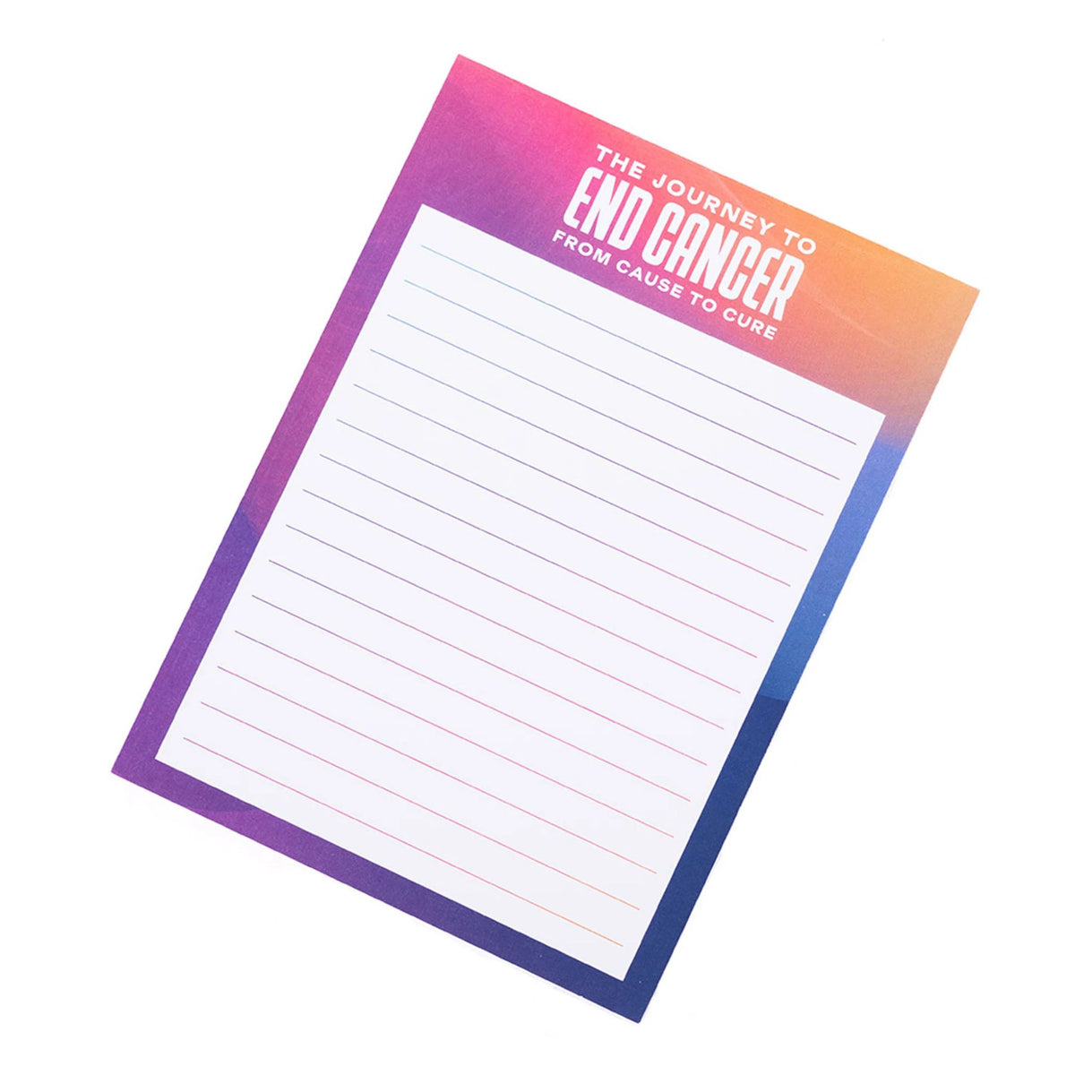 The Journey to End Cancer Lined Notepad