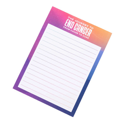 The Journey to End Cancer Lined Notepad