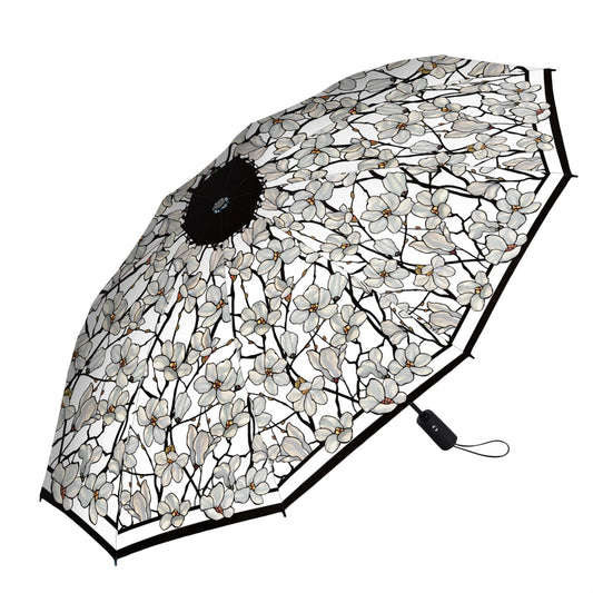 Tiffany Magnolia Folding Travel Umbrella 