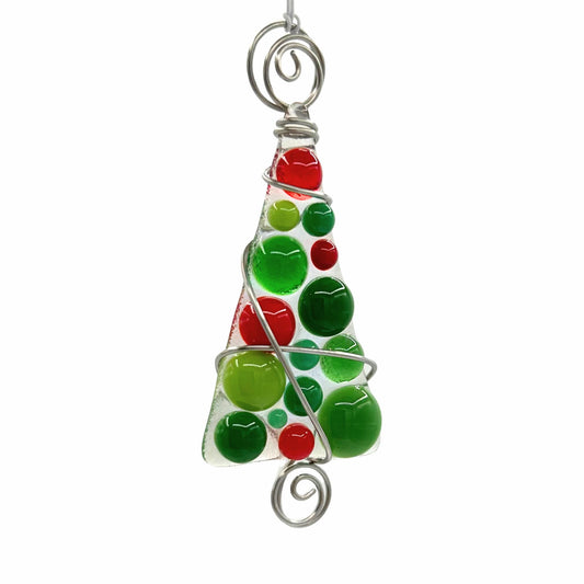 Tiny Bauble Tree Ornament Red and Gren