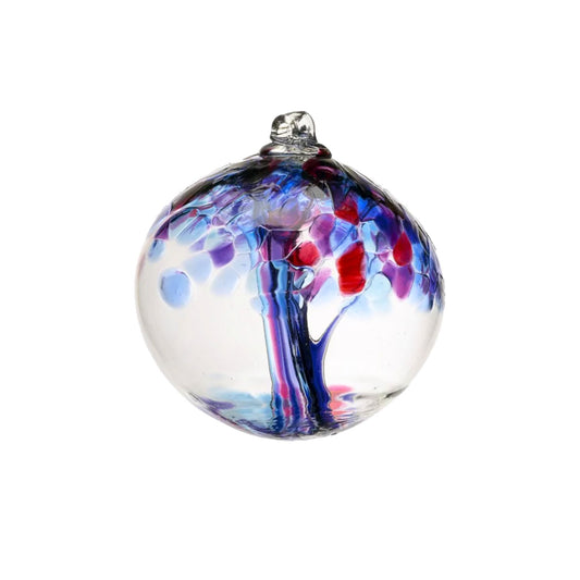 Tree of Faith Hand Blown Glass Ornament 2 inches