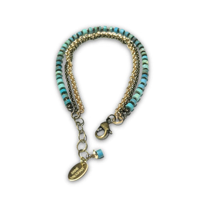 Turquoise Layered Beaded Bracelet