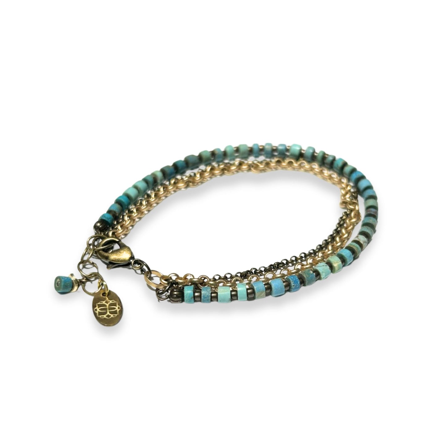 Turquoise Multistrand Bracelet Enlighten 7.5 to 8.5