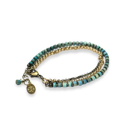 Turquoise Multistrand Bracelet Enlighten 7.5 to 8.5