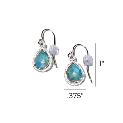 Turquoise Silver Drop Style Earrings