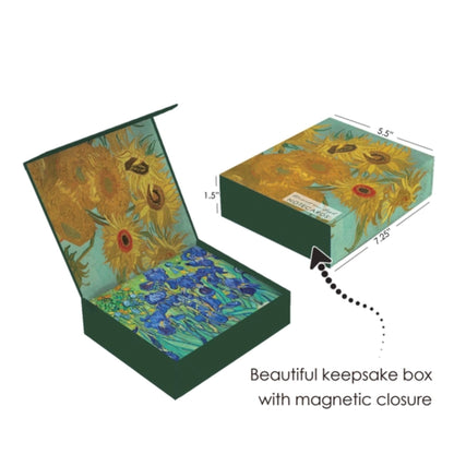 Van Gogh - Flowers Notecards Storage Box