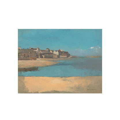 Village by the Sea in Brittany 1880 by Odilon Redon 5x7