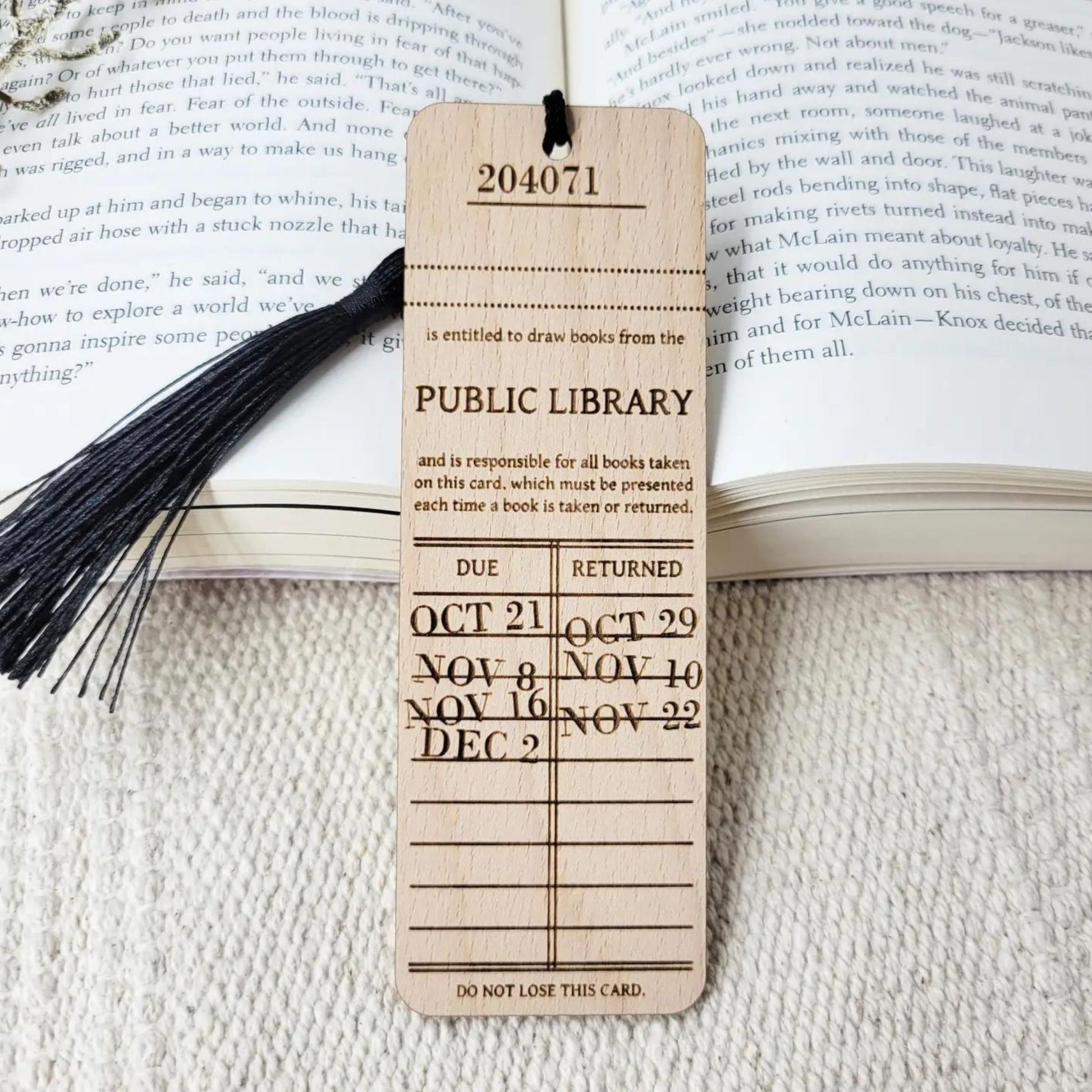 vintage library card bookmarks