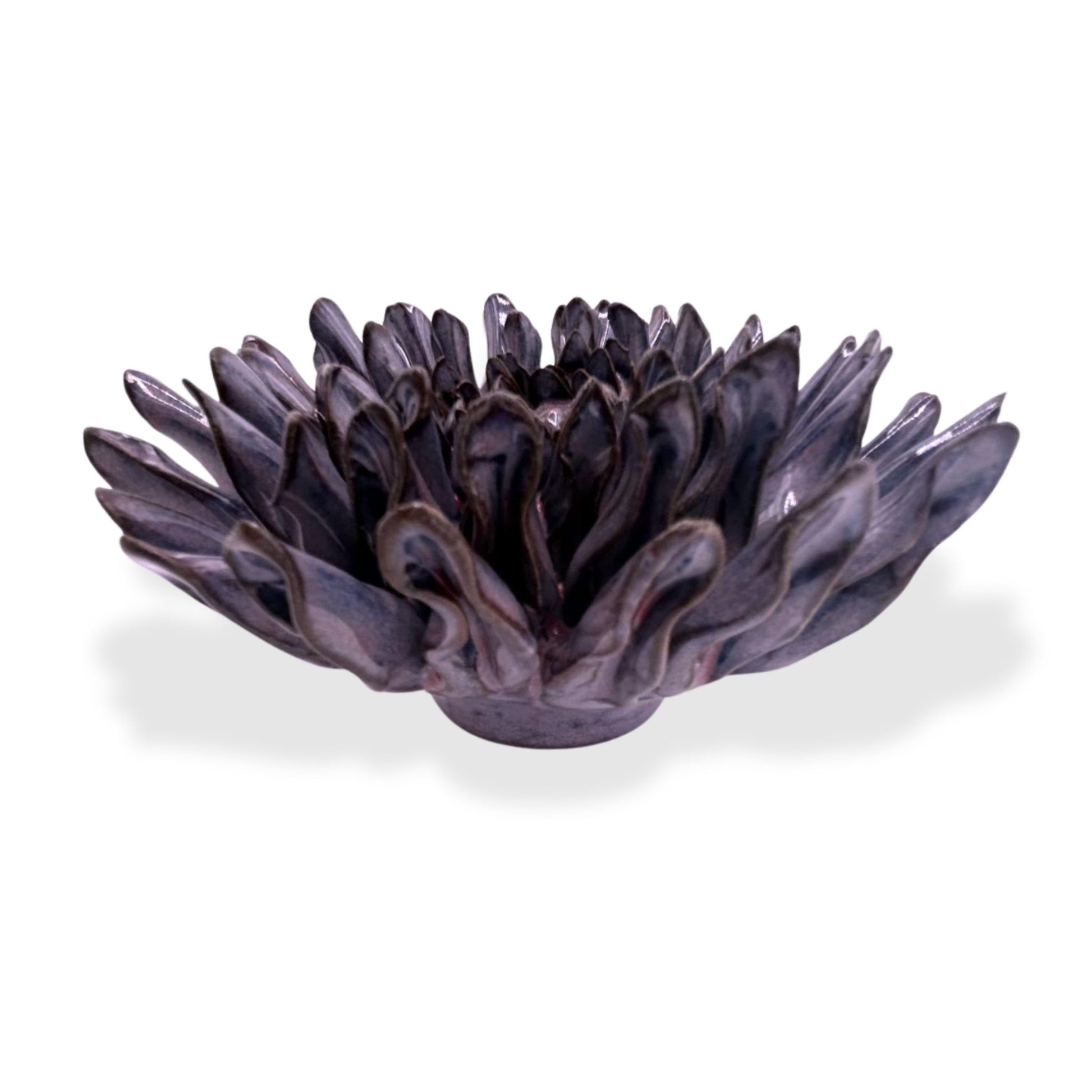 Violet Blue Ceramic Mum for wall hanging