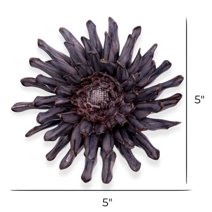 Violet Purple Chrysanthemum Floral Wall Art Decoration