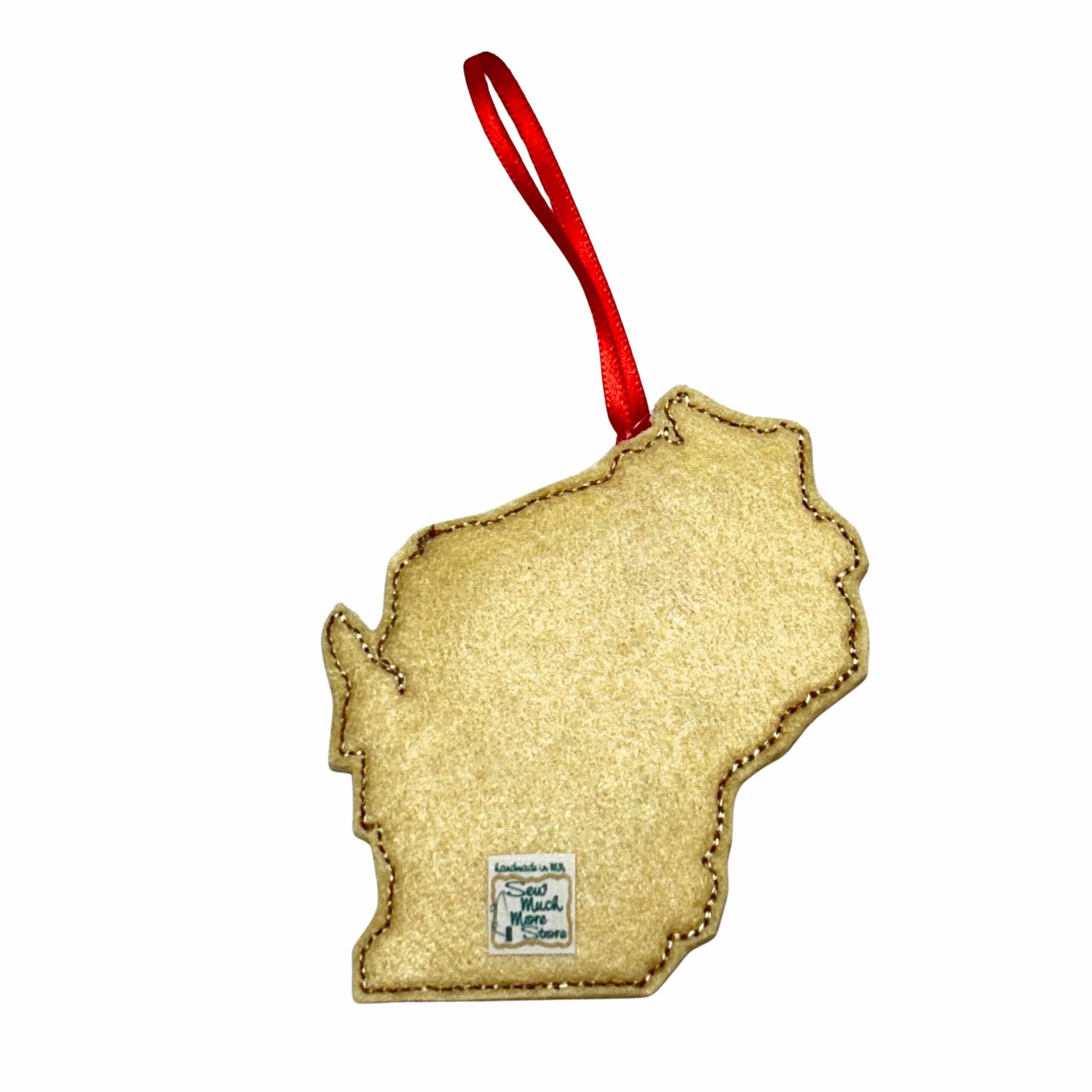 WI Sugar Cookie Felted Ornament