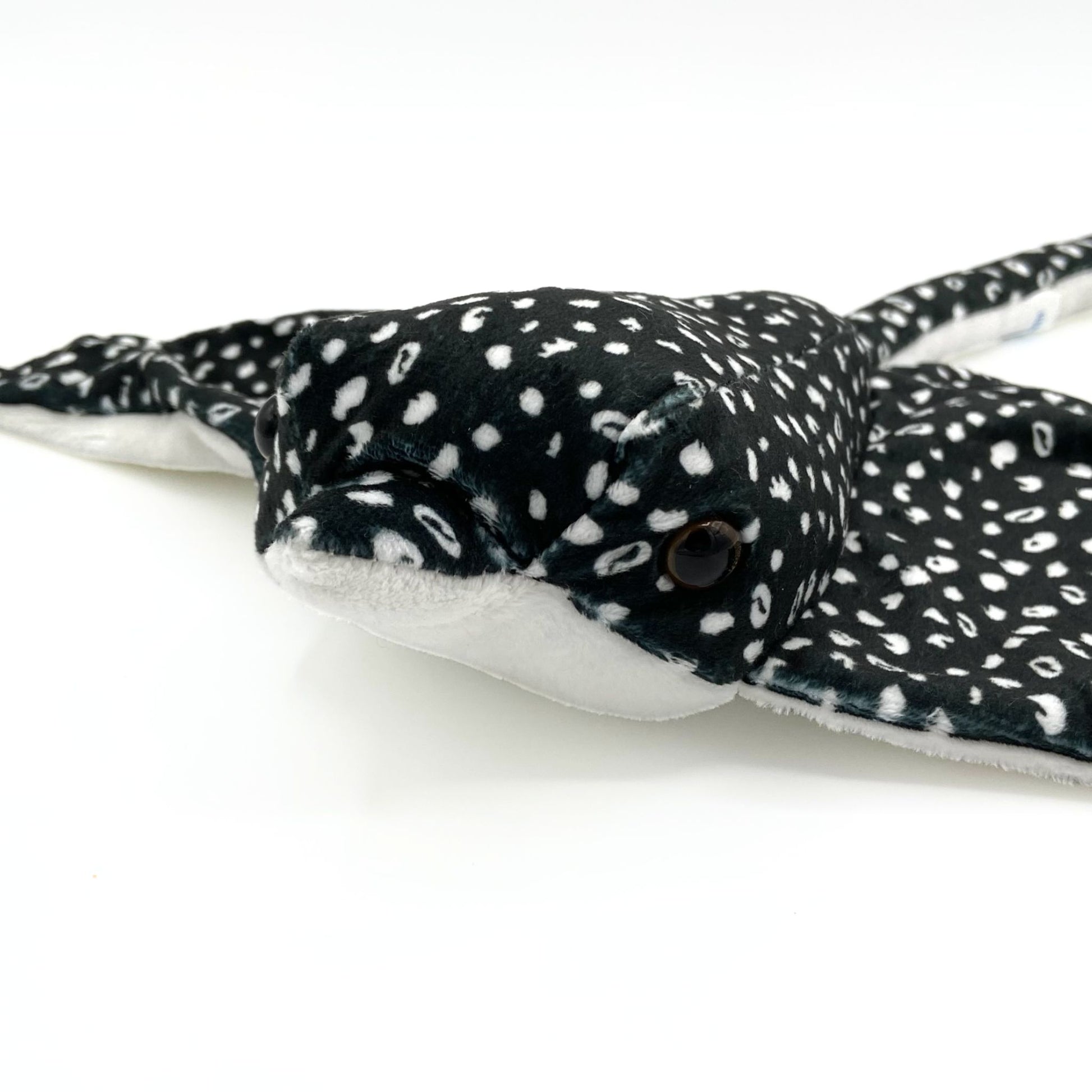 white and black spotted eagle ray plush