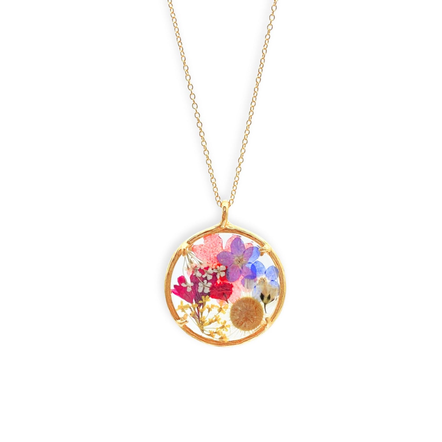 Wildflowers Bouquet Gold Necklace