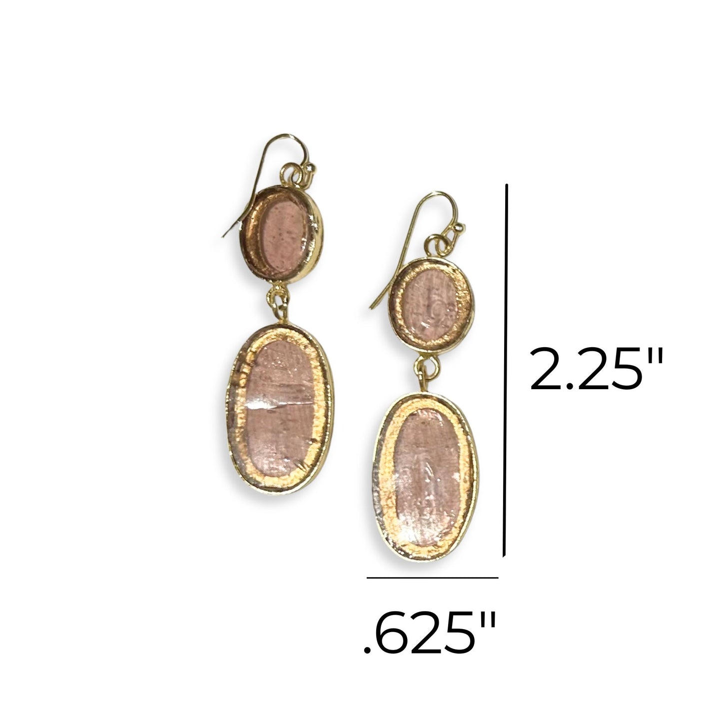 Window Pane Purple Lavender Drop Earrings